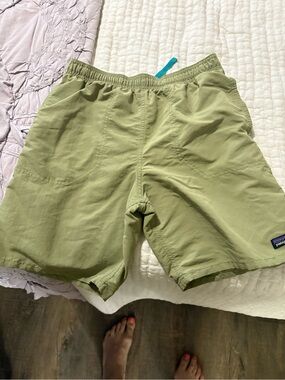 Patagonia Kids Olive Green Swim Trunks